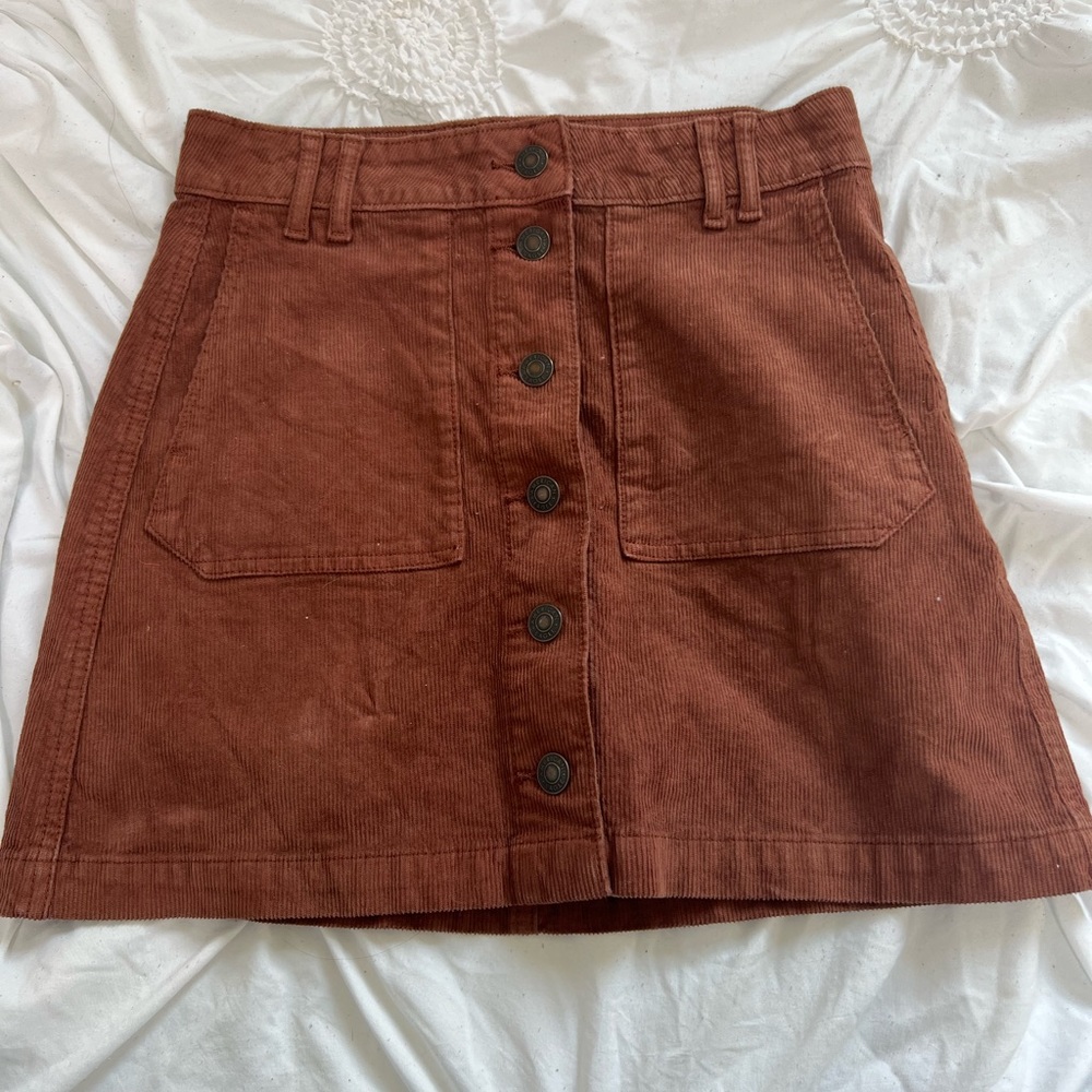 American eagle brown corduroy skirt size 00